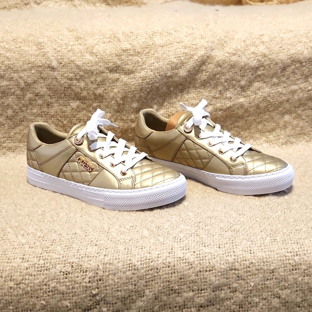 NWT Guess Loven Gold sneakers